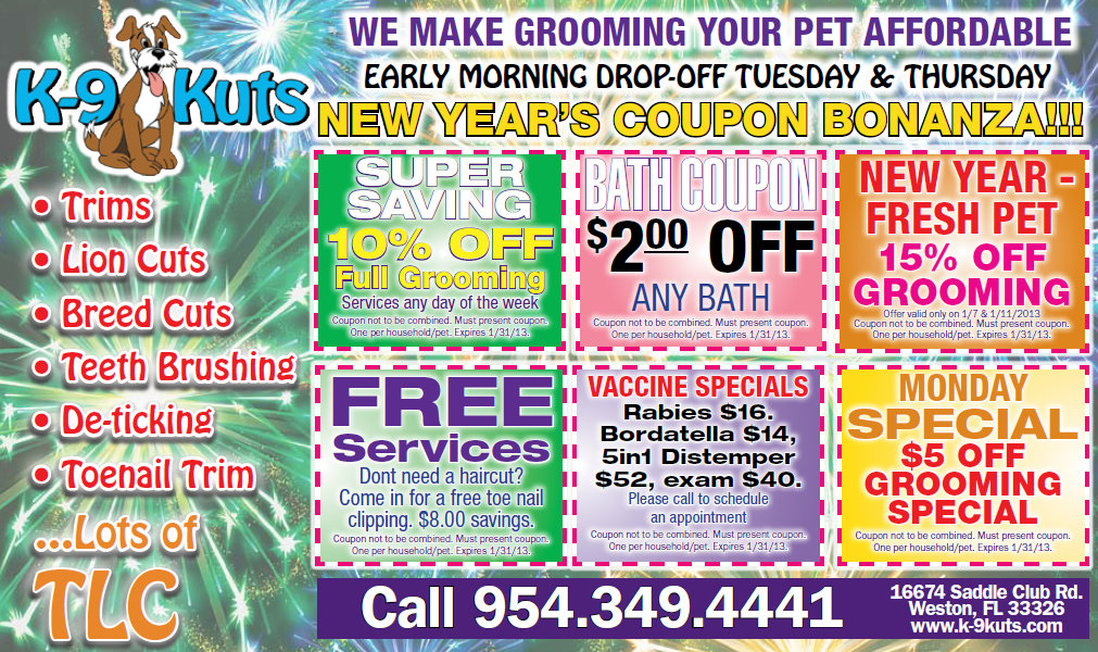 dog grooming special offers