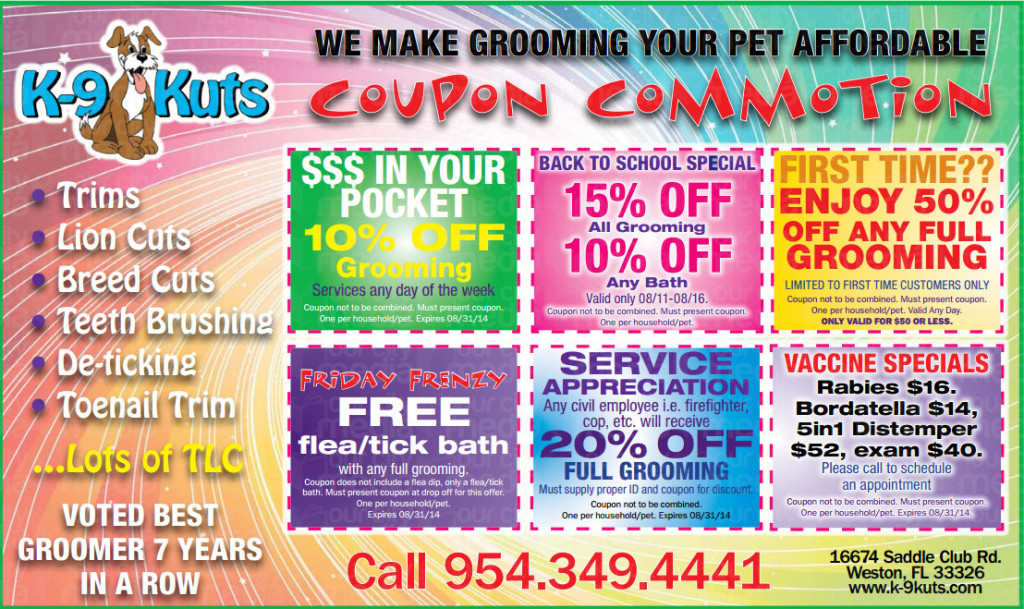 k-9 kuts affordable westons best dog groomer august 2014 coupons special prices