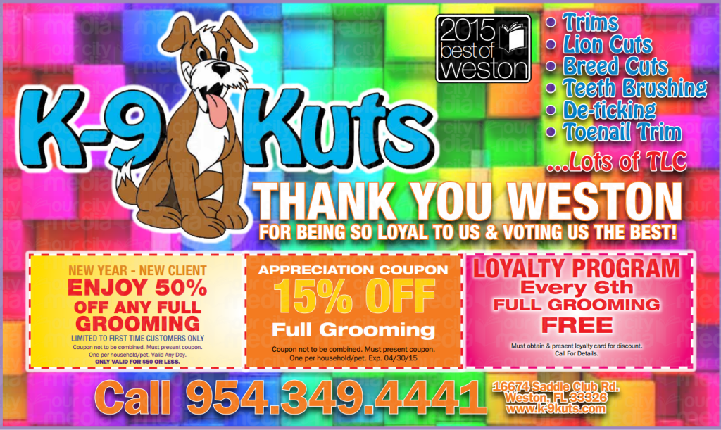 K-9 Kuts April 2015 Coupons