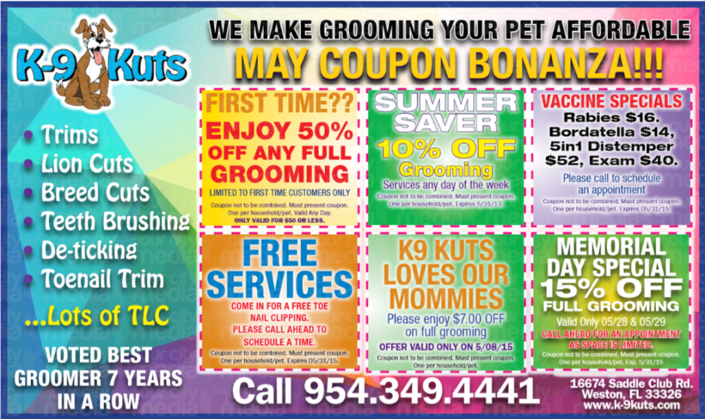 k-9 kuts affordable weston dog groomer may 2015 coupons special prices.jpg