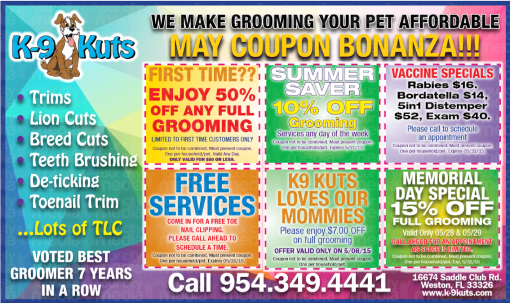 dog grooming specials