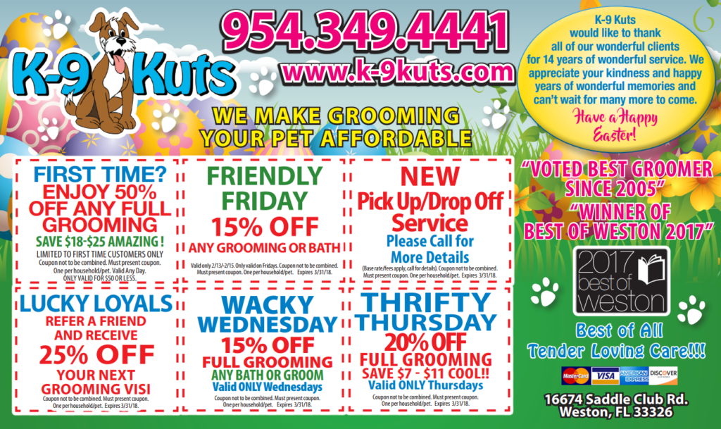 dog grooming specials