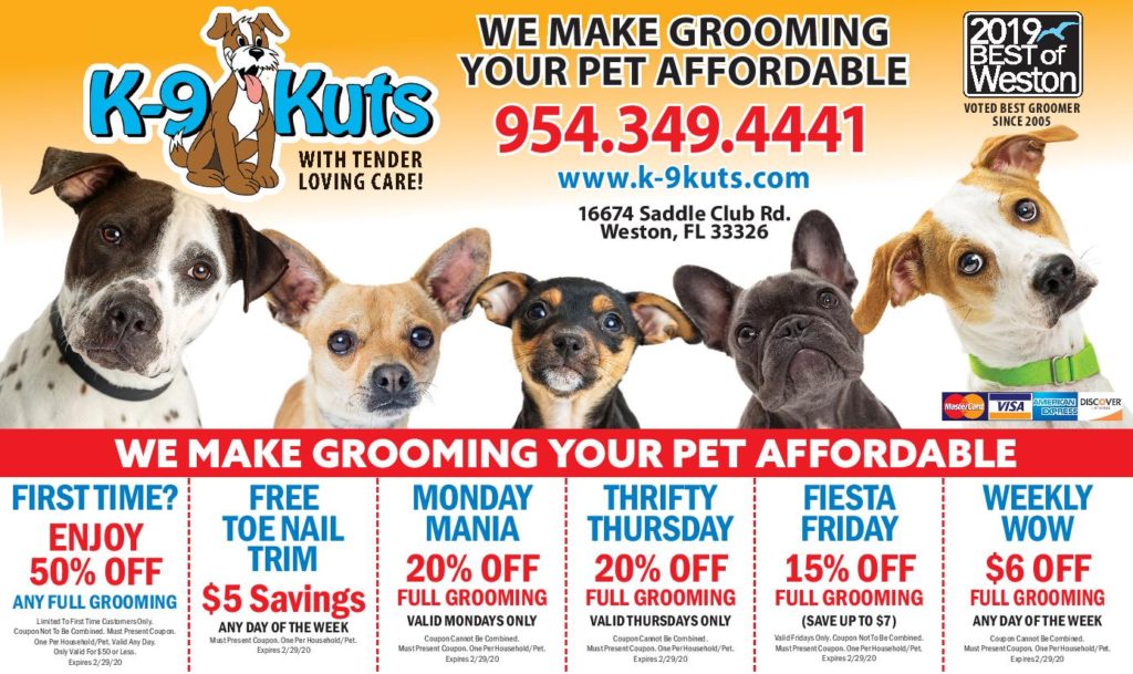 You Ll Love Our February Coupons K 9 Kuts Weston S Affordable Dog Groomer